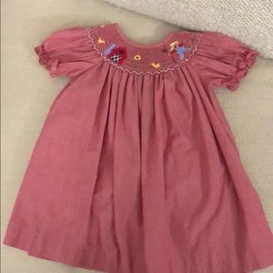 Smocked dress farm theme